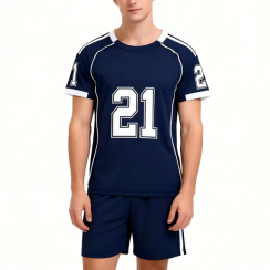 Mens Summer Breathable Quick Dry Embroidery Football Jerseys