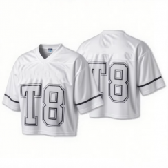 2 Pcs Streetwear Cropped Soccer T Shirt