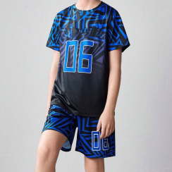 3 Sets Lightweight Polyester Fabric Football Jersey Set